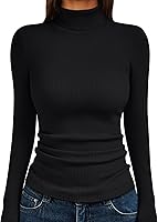LILLUSORY Women's Ribbed Turtleneck Sweater Long Sleeve Pullover - Soft Warm Breathable Winter Top 2025