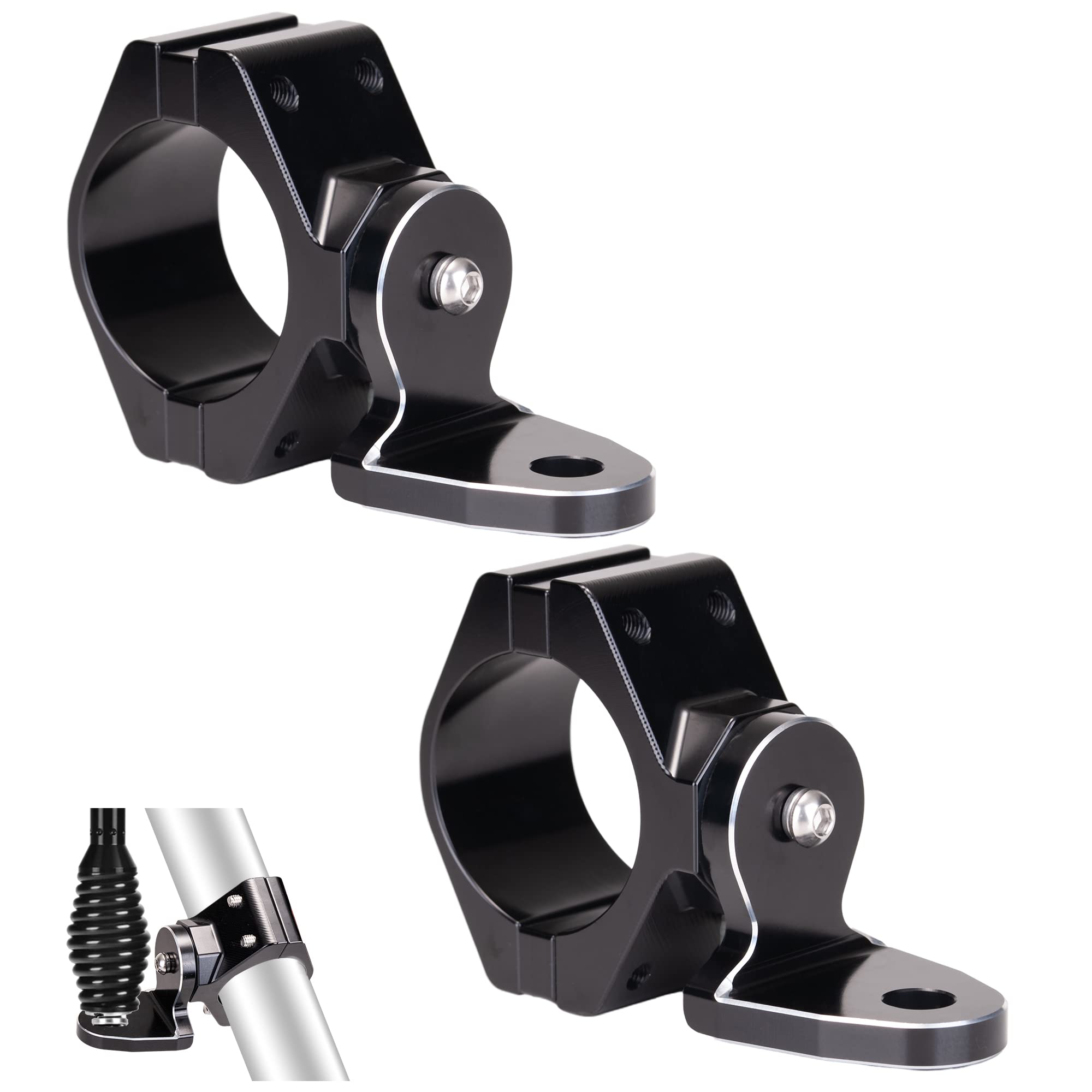 Dicater 360° Roating UTV Mount Bracket for Flag/LED Whip Light/Antenna Fits 1.75-2inch Roll Bar Compatible with All UTV Can Am Maverick X3 Commander Polaris RZR 900 1000 XP Pro, Pack of 2