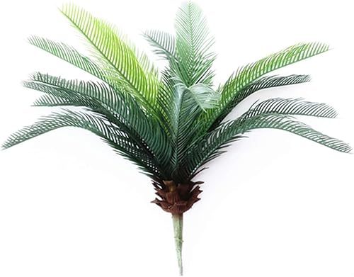 Hojas de palma artificiales de 19 pulgadas, vegetación tropical, decoración de mesa de Acción de Gracias, decoración de Navidad de mesa, suministros