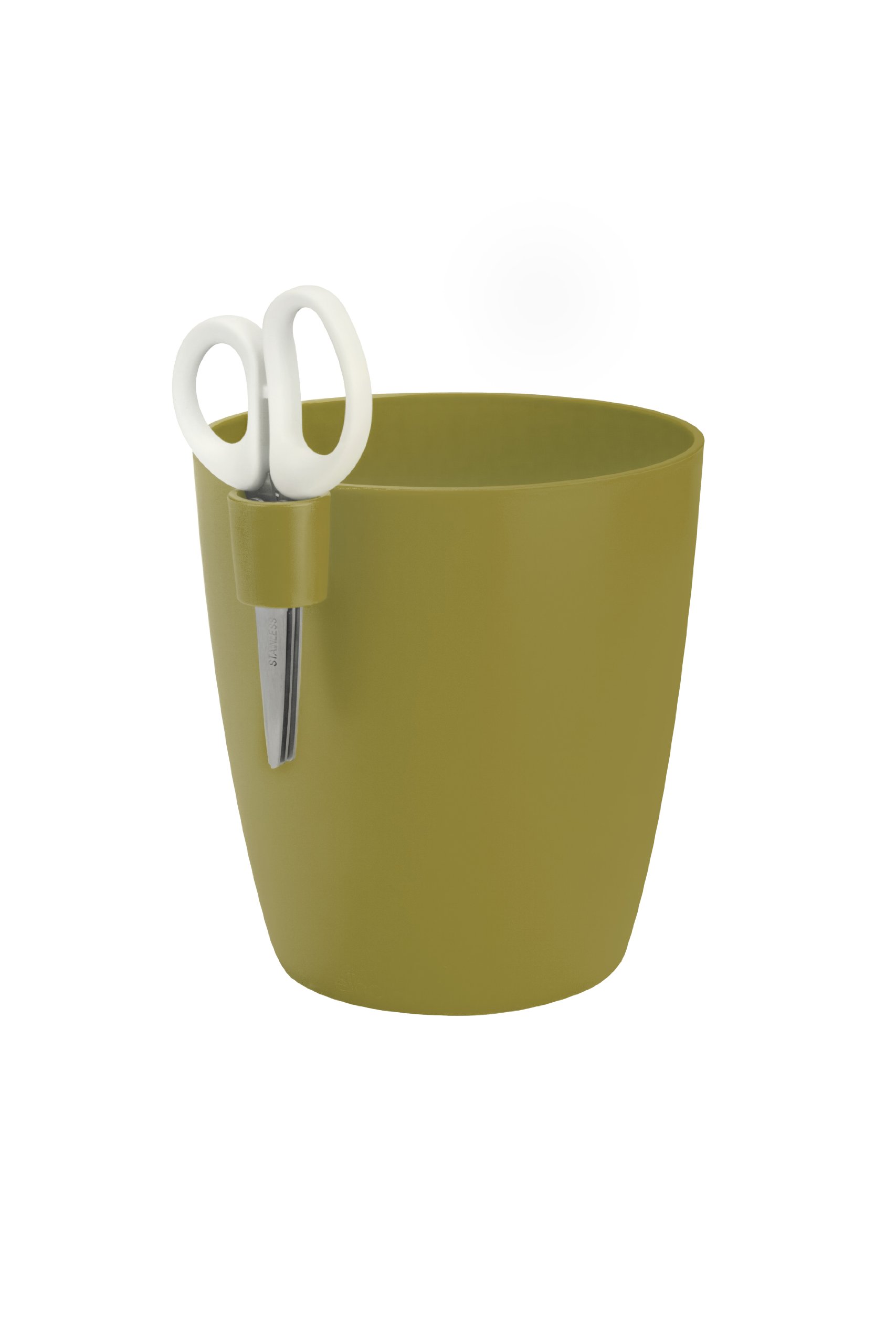 Elho Vaso Per Erbe Bruxelles Duo - Oliva, 15x15x16 Cm, Con Forbici Integrate, Progettato In Olanda