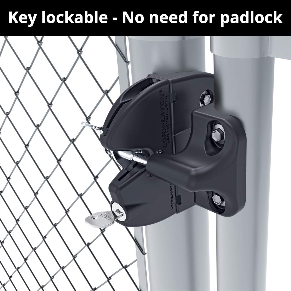 D&D Technologies LLABRND Round Post LokkLatch with External Access Kit, Locking Gate Gravity