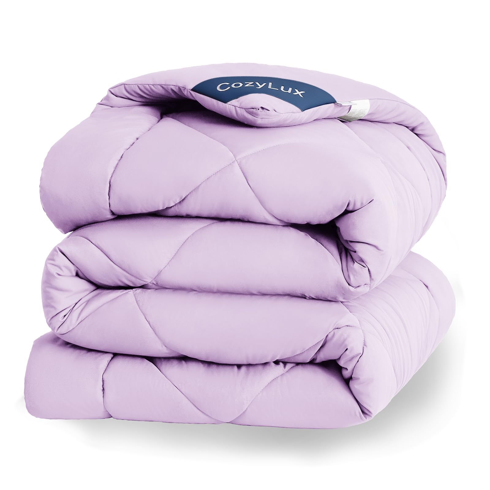 CozyLux Bettdecke 135x200 für 4 Jahreszeiten - Bettdecke Ohne Bezug 135x200cm Mikrofaser-Füllung 300GSM - Steppdecke mit 4 Eckschlaufen, Super Weiche Atmungsaktive Zudecke Schlafdecke 200x135, Lila