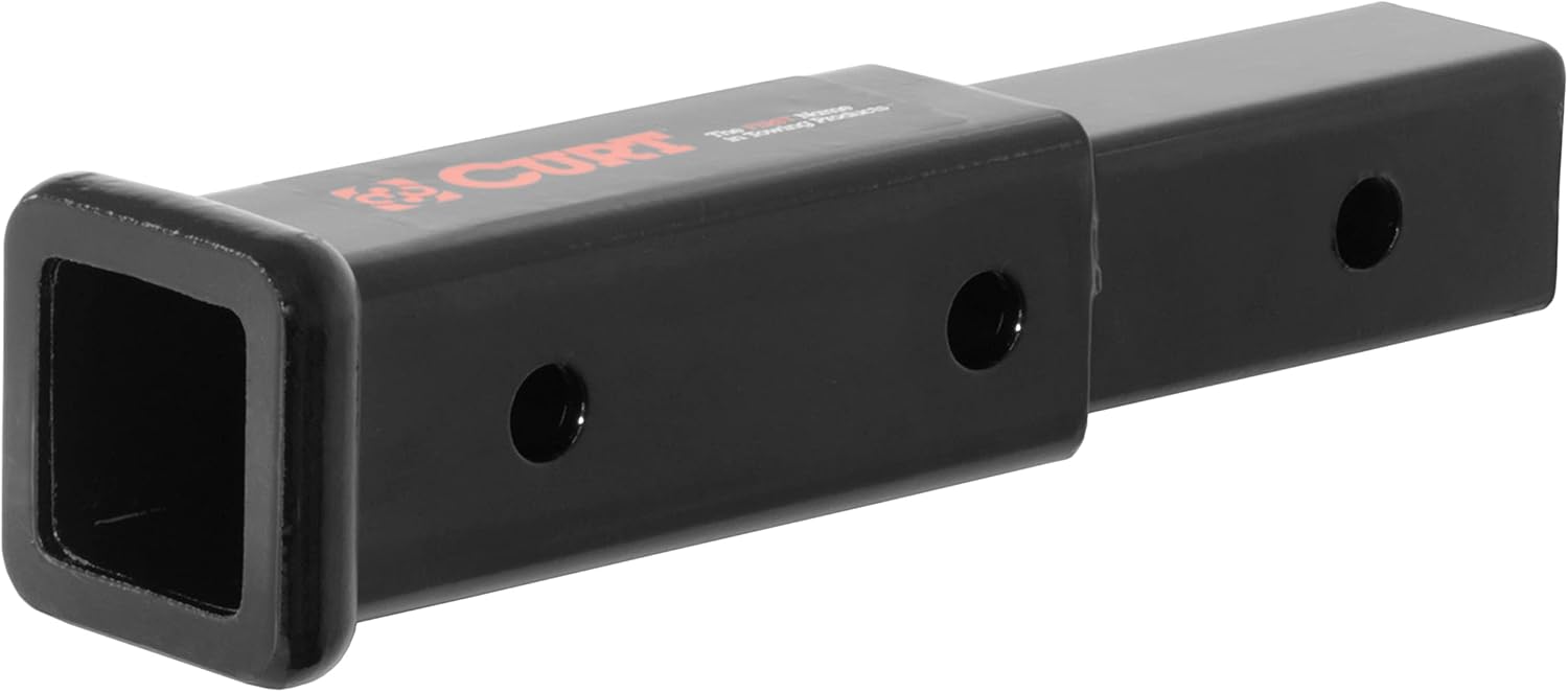CURT 45781 8-Inch Long Trailer Hitch Extension with Hollow Shank for 2-Inch Receiver, 3,500 lbs