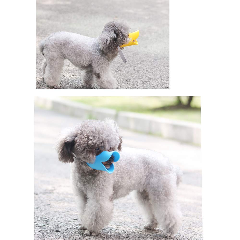 Bozal para Perro, bozal de Silicona para Perro con Pico de Pato, Protector bucal Multiusos para Perro, Adecuado para Aseo, Paseos por el Parque