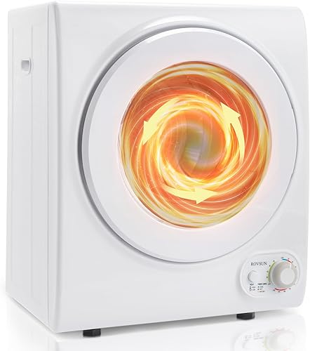 Miniatura 9 de Bonnlo Secadora de ropa portátil, secadora eléctrica de carga frontal, secadoras de ropa compactas con tambor de acero inoxidable, para casa