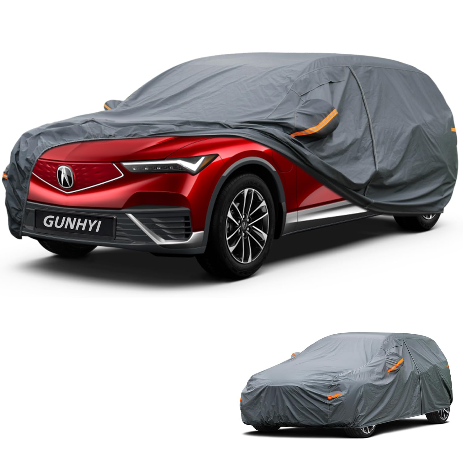 GUNHYI Premium Car Cover Custom Fit Acura ZDX, 16 Layers Heavy Duty Car Cover Waterproof All Weather with Zipper Door for Sun Rain Snow Dust Uv Protection