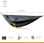 OneTigris KOMPOUND Hamac de camping avec filet, Hamac portable léger avec couverture intérieure chaude & Tree Friendly Straps for Backpacking, Camping, Randonnée, Voyage, Plage, Cour arrière