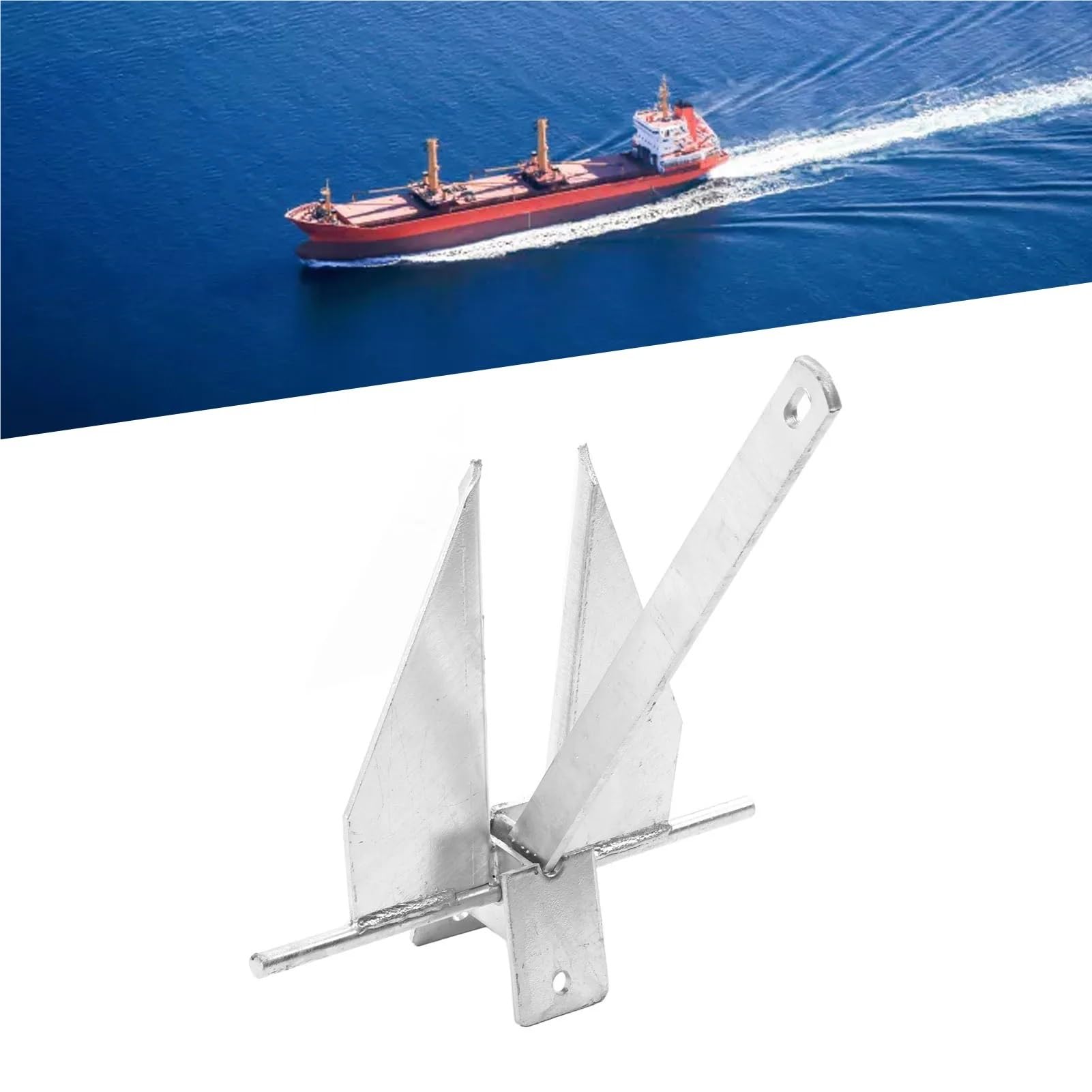 Schiffsanker-Set aus Karbonstahl, robuster Bootsanker im Stil for Süßwasser und Meer Bootsklampen, Bootsanlegeklampen, Haken