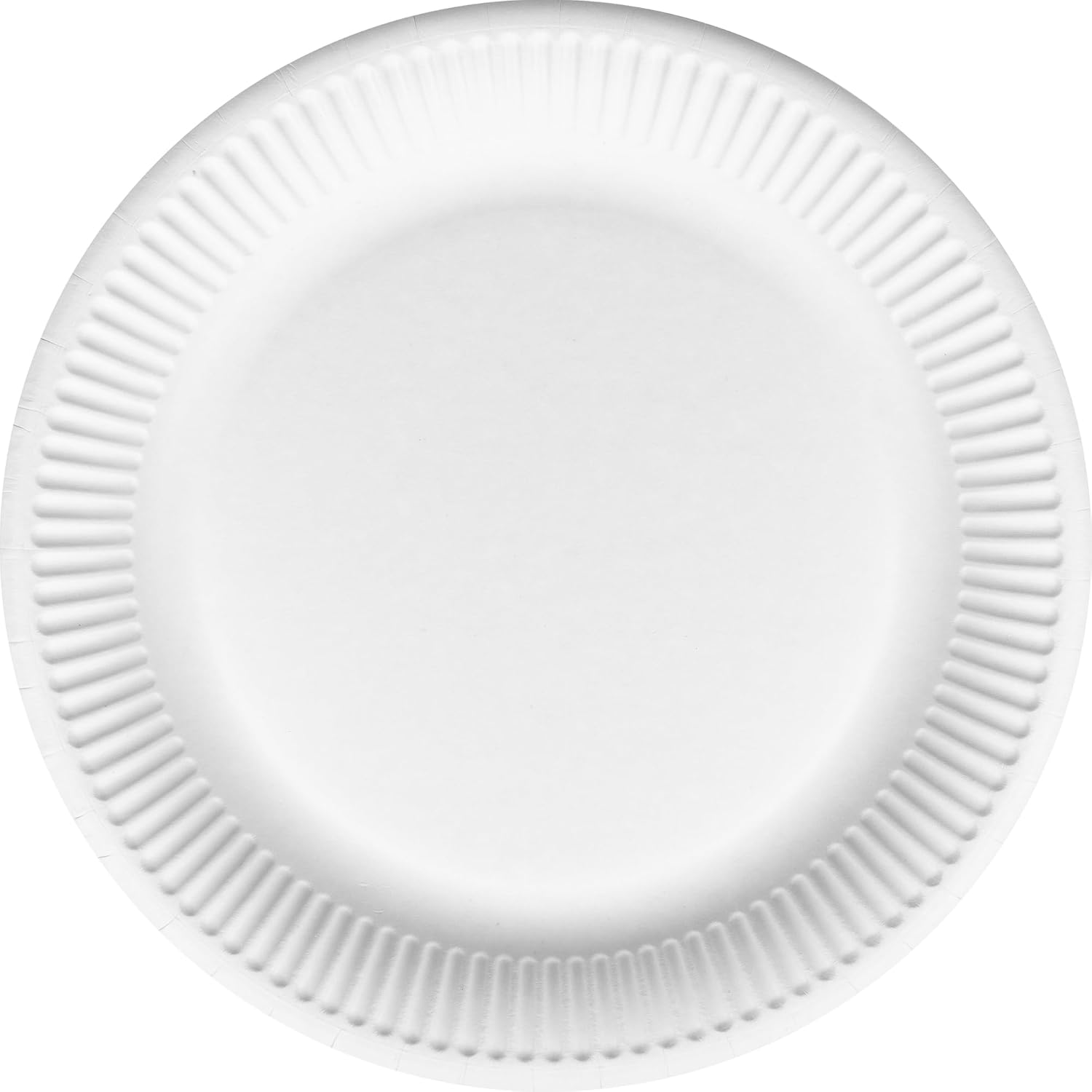 Idena 50160 Party Plates, White, Pack of 200, Diameter 23 cm, FSC Certified, 100% Compostable Paper Plates, for Parties, Barbecues and Picnics