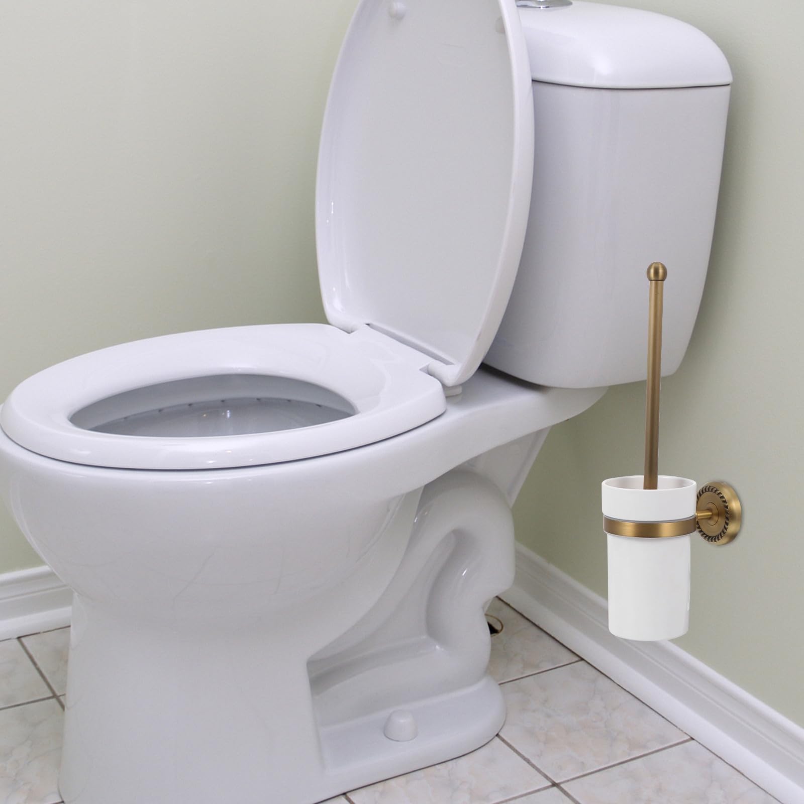 Veemoon Porta Scopino Bagno Wc in Rame Stile Europeo F6706