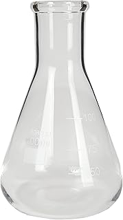 GSC International EF100-PK Glass Gsc Erlenmeyer Flasks,100 mL with Graduations, Borosilicate Glass, Pack of 12, 3.3814 fl. oz. Capacity (Pack of 12)