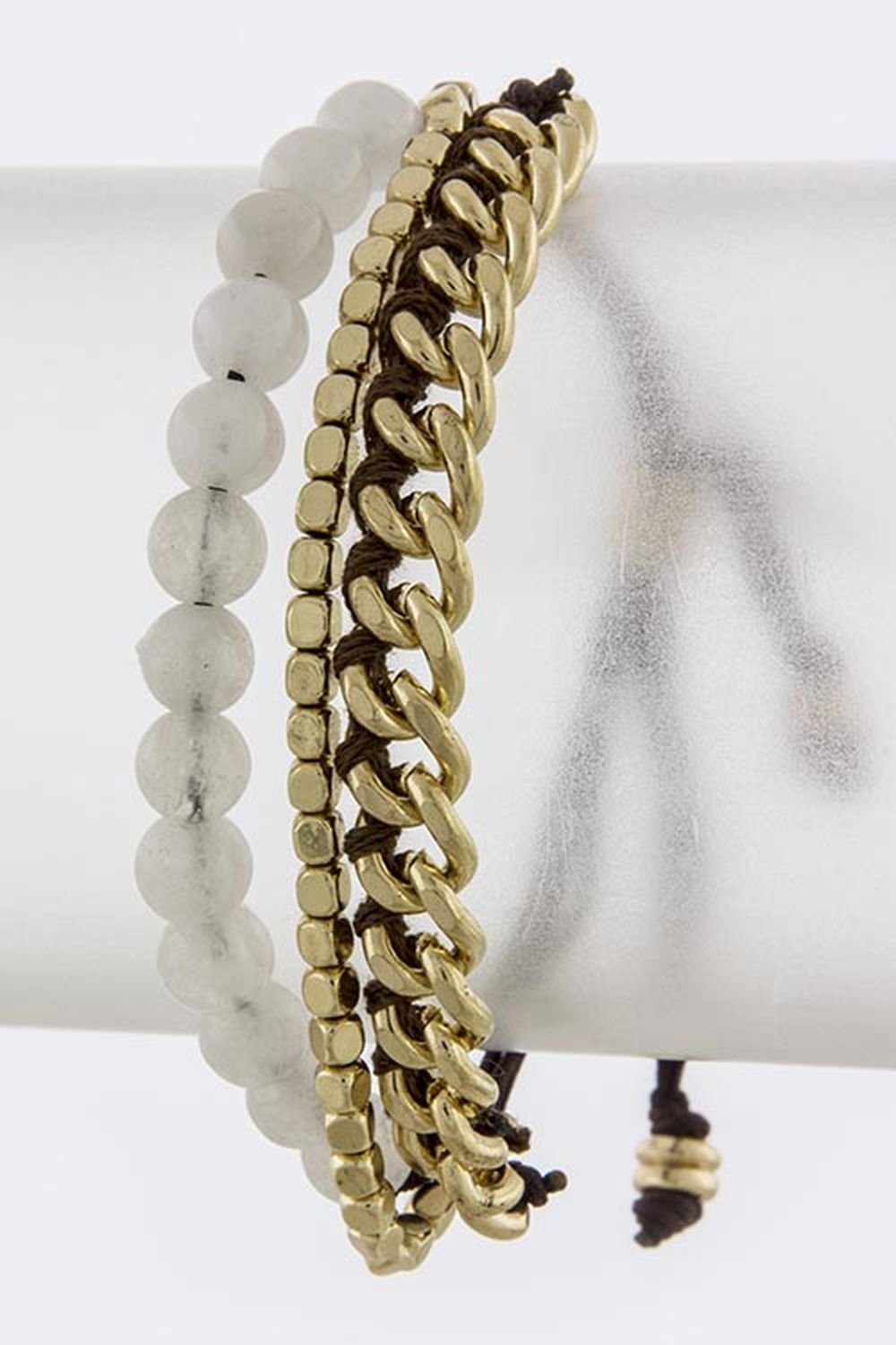 Karmas Canvas ORB GEM and Chain Layer Bracelet