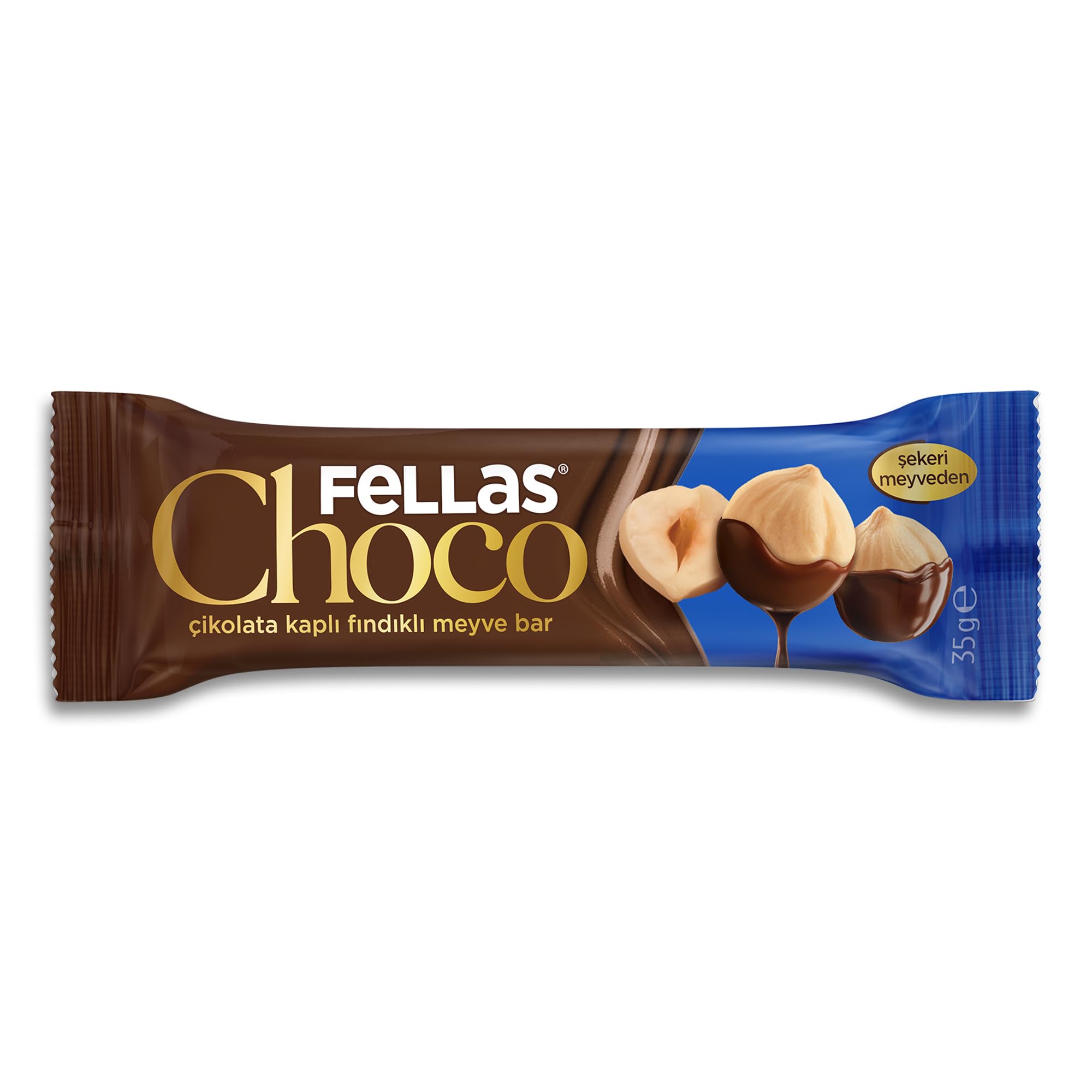 Fellas Çikolata Kaplı Meyve Bar Fındıklı (35 g) x 12 Adet