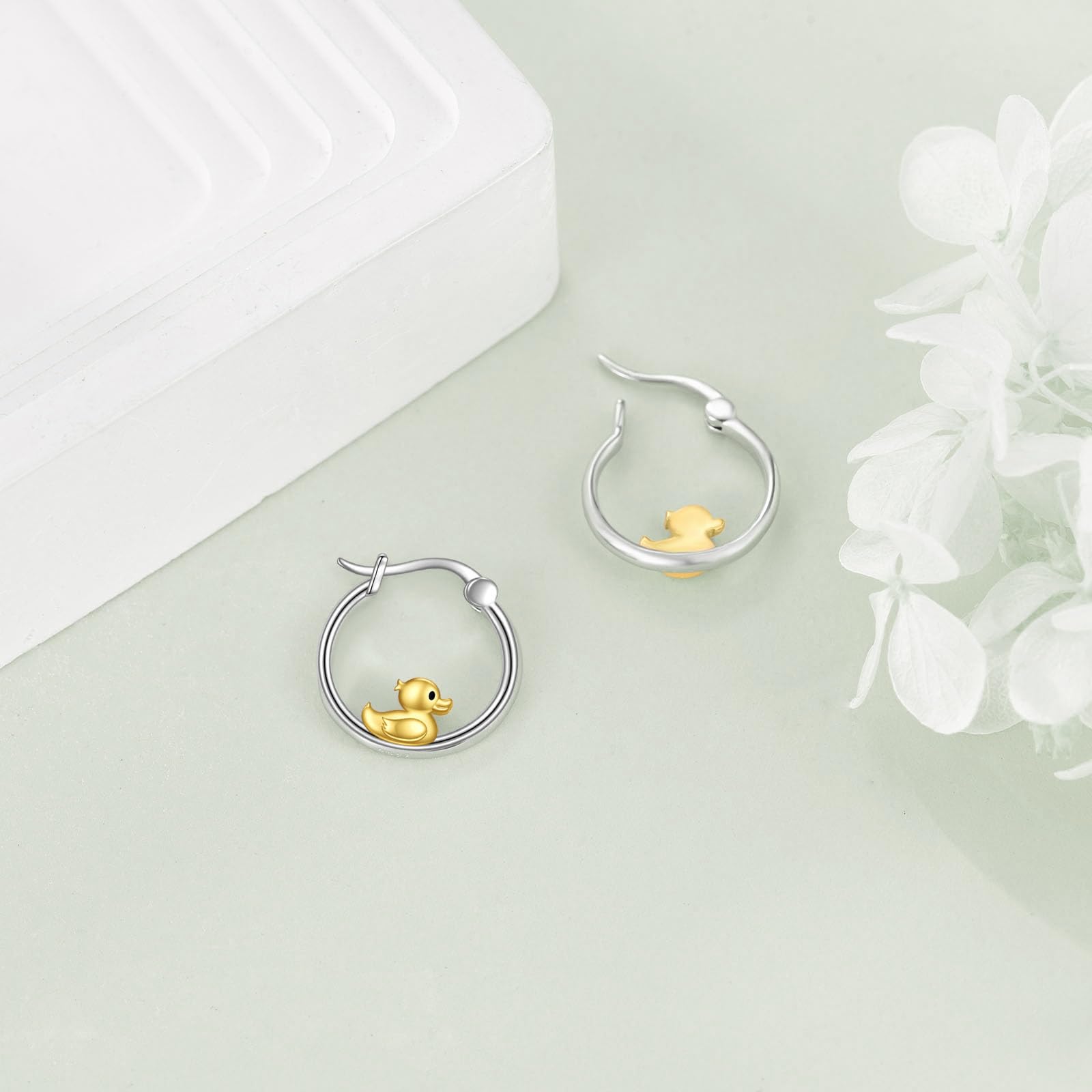 POPLYKE 925 Sterling Silber Hochlandkuh/Kuh/Axolotl/Kaninchen/Krokodile/Unicorn Ohrringe für Frauen Tiere Ohrringe für Mädchen