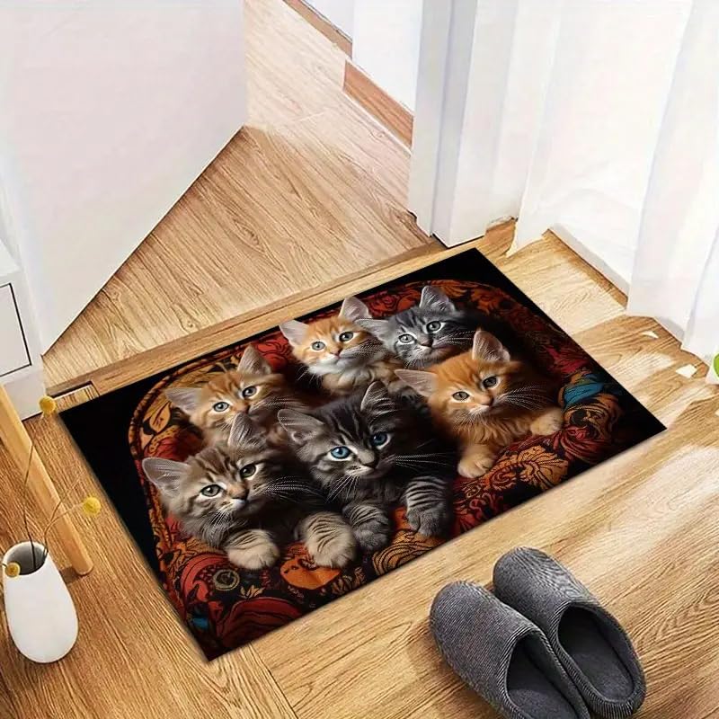 Tapis chat de dessin animé sol chaud et déco chambre fille - 7