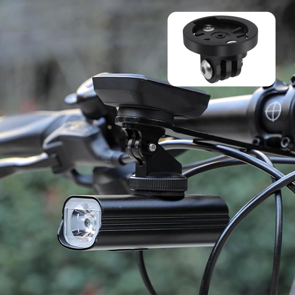 Soporte Bicicleta, Soporte para Ciclocomputador Gopro Universal Soporte para Cámara Compatible con Luz Bicicleta Adaptador Combo de Montaje para Garmin Edge, Distancia Entre Orificios 22