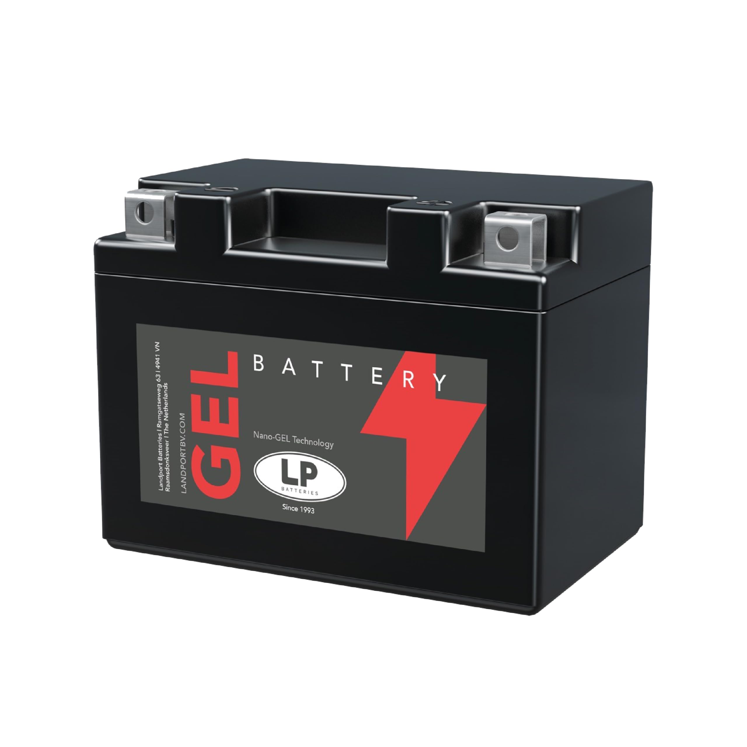 LANDPORT Batterie LB4L-B Gel 12V 4Ah kompatibel für Aprilia SR50, Gilera Runner, MBK Nitro, Booster, Yamaha Aerox, BWS, Peugeot Speedfight 2 MG LB4-3