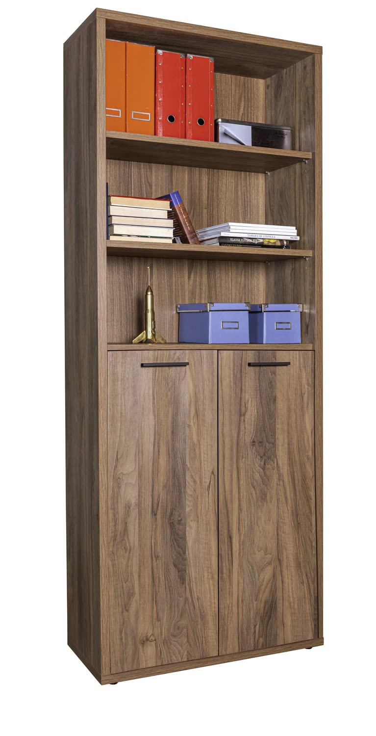 Composad | Coppia di Ante della Linea Davinci Brera, (LxAxP) 75x104,70x1,60 cm, Colore Noce Brera, Made in Italy
