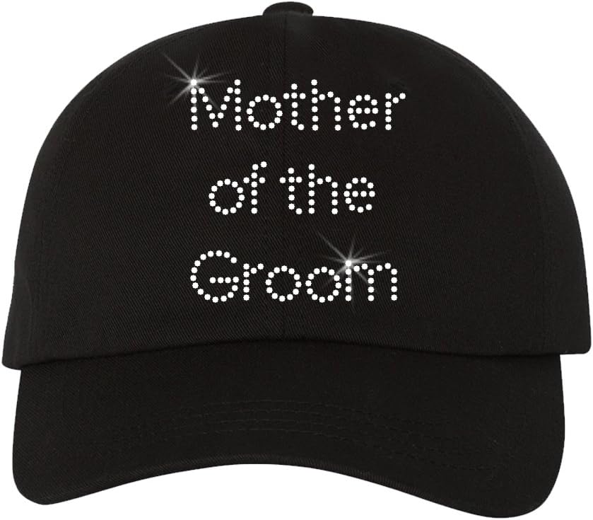 Mother of The Groom Baseball Cap with Crystal Rhinestones - MOG Hat