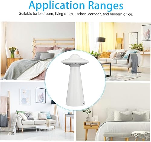 Miniatura 6 de FOPEAS Lámpara de mesa LED de noche innovadora lámpara de noche LED ajustable de escritorio con alimentación USB para dormitorio sala de estar blanco