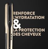 Demeliss Saint Algue Titanium V2.0 Steam Straightener Set - Includes 2-in-1 Mat - High Performance Smoothing and Intense Hydration - for All Hair Types - 2