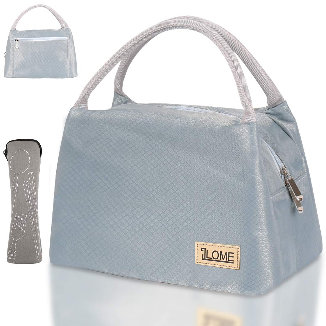 iLOME Insulated cooler lunch bag for lunch, Waterproof Lovely Canvas Lunch Bag, Perfect size lunch bag for lunch box for Men & Women Work Picnic or Travel