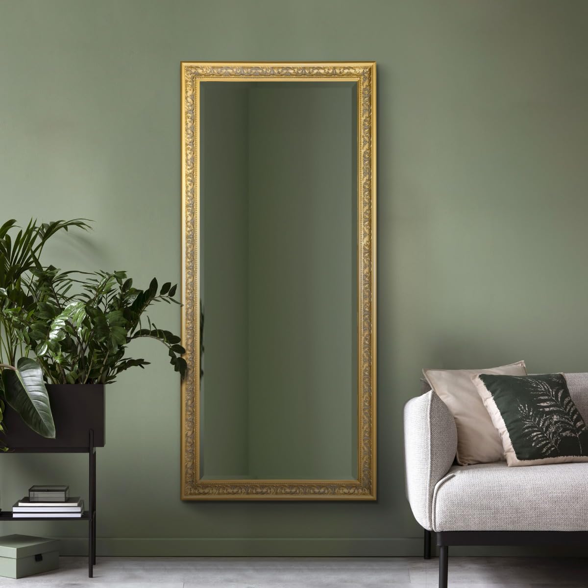 B&Q -  Langton Gold Shabby Chic Classical Design Full Length Leaner Mirror 160 X 73 Cm