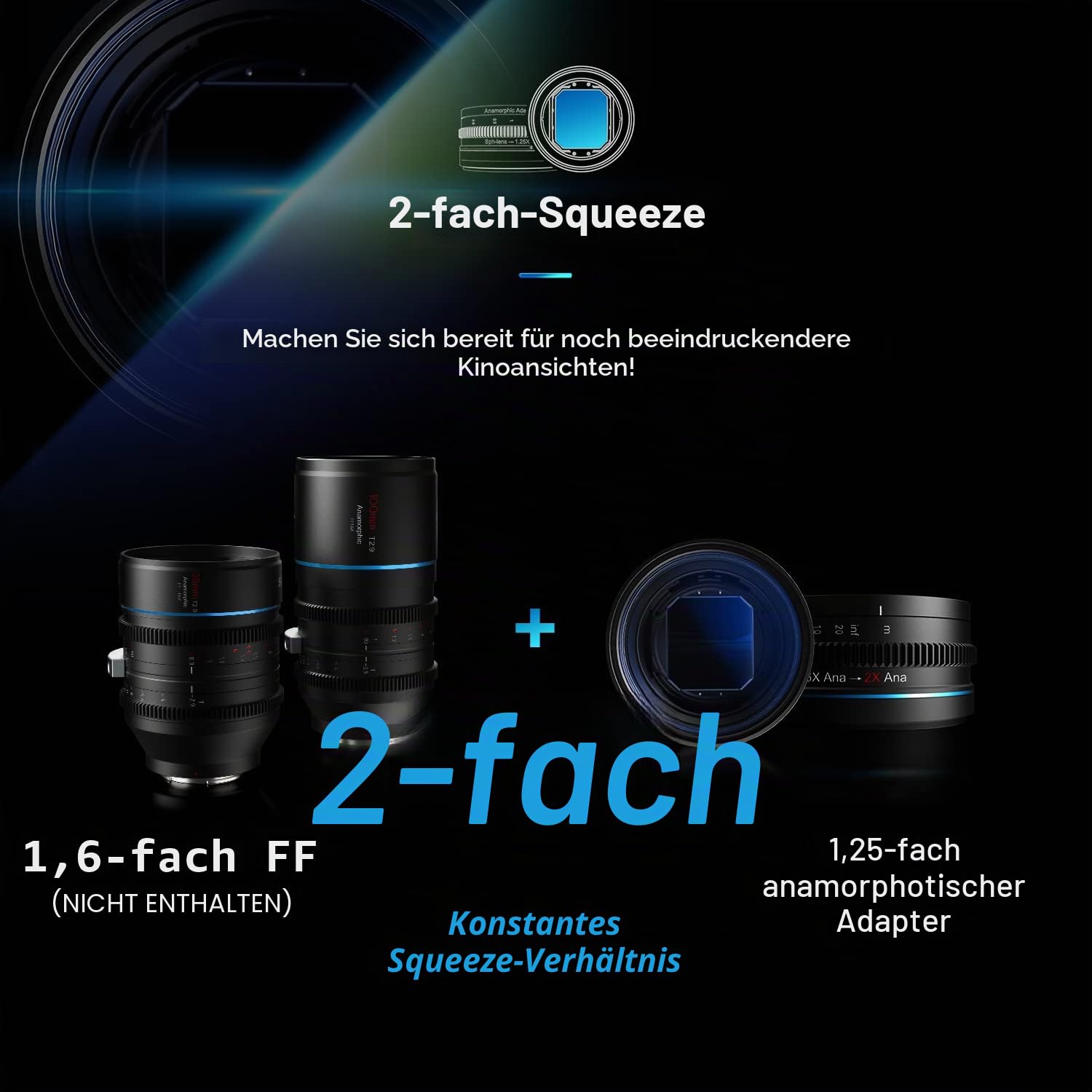 SIRUI 1.25x Anamorphotischer Adapter für SIRUI Cine Objektive