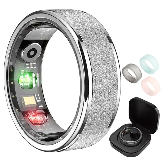COLMI R10 Smart Ring, Sleep Health & Skin Temperature & 5ATM(Silver, 10)