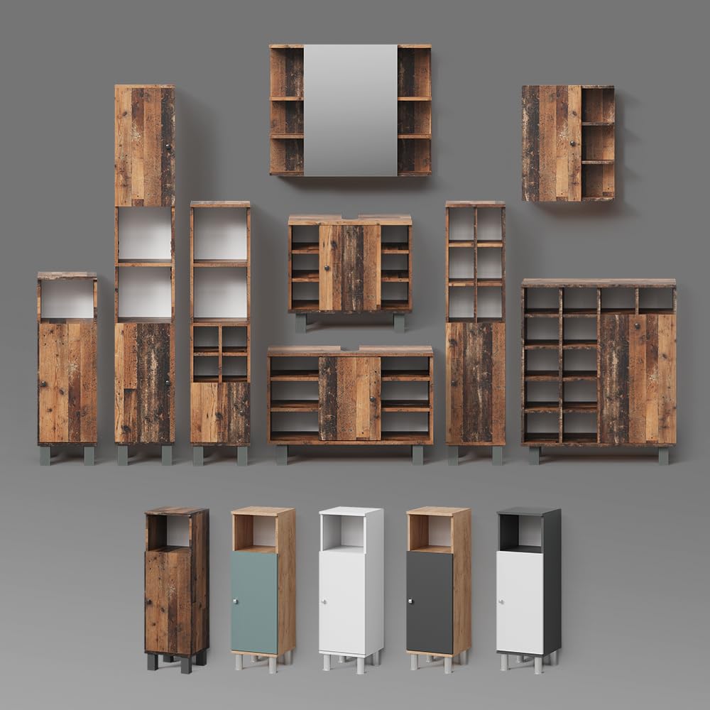 Livinity Badschrank Fucino, Grün, 47.2 x 59.2 cm