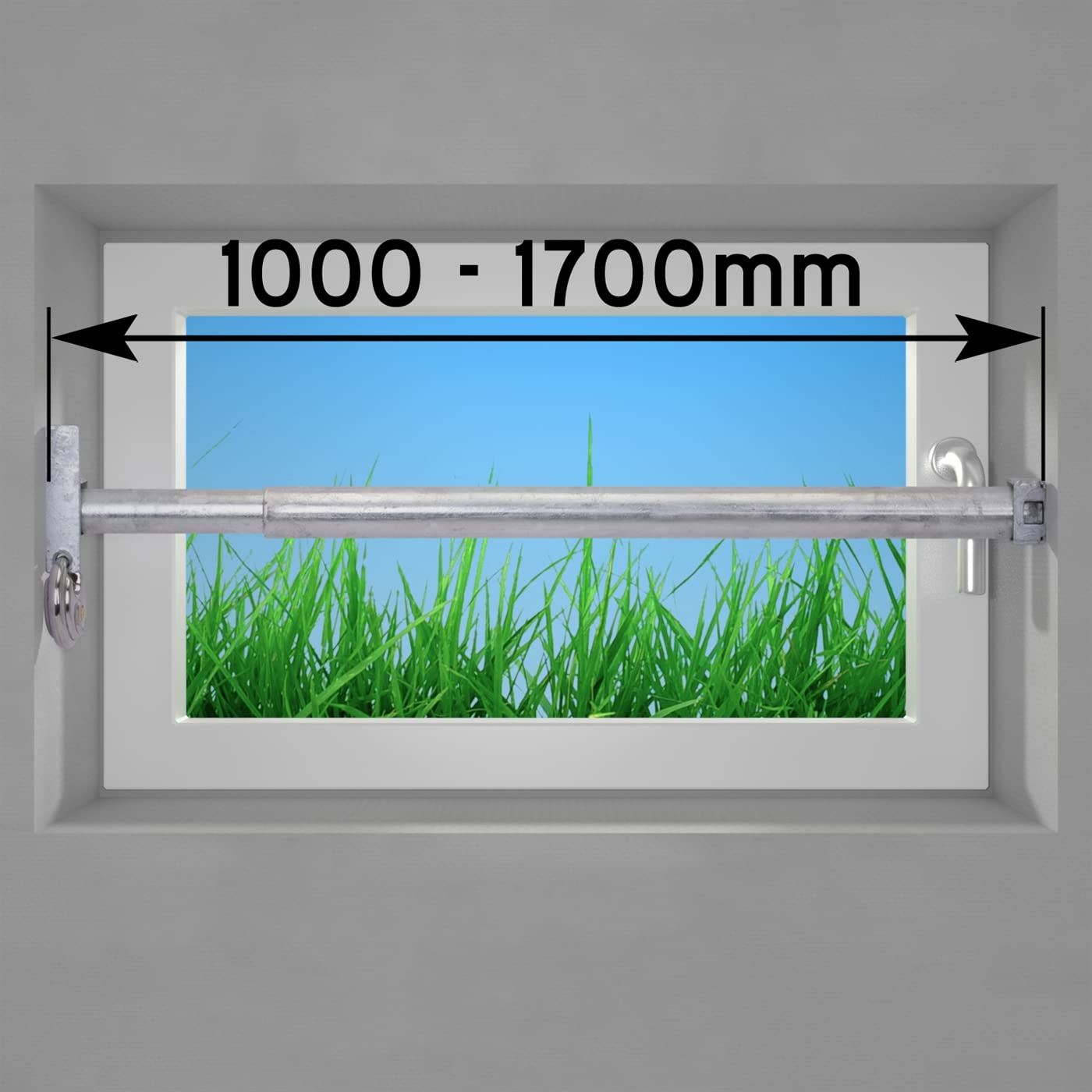 VOSS Barra de Seguridad para Puertas y Ventanas, 1000-1700 mm