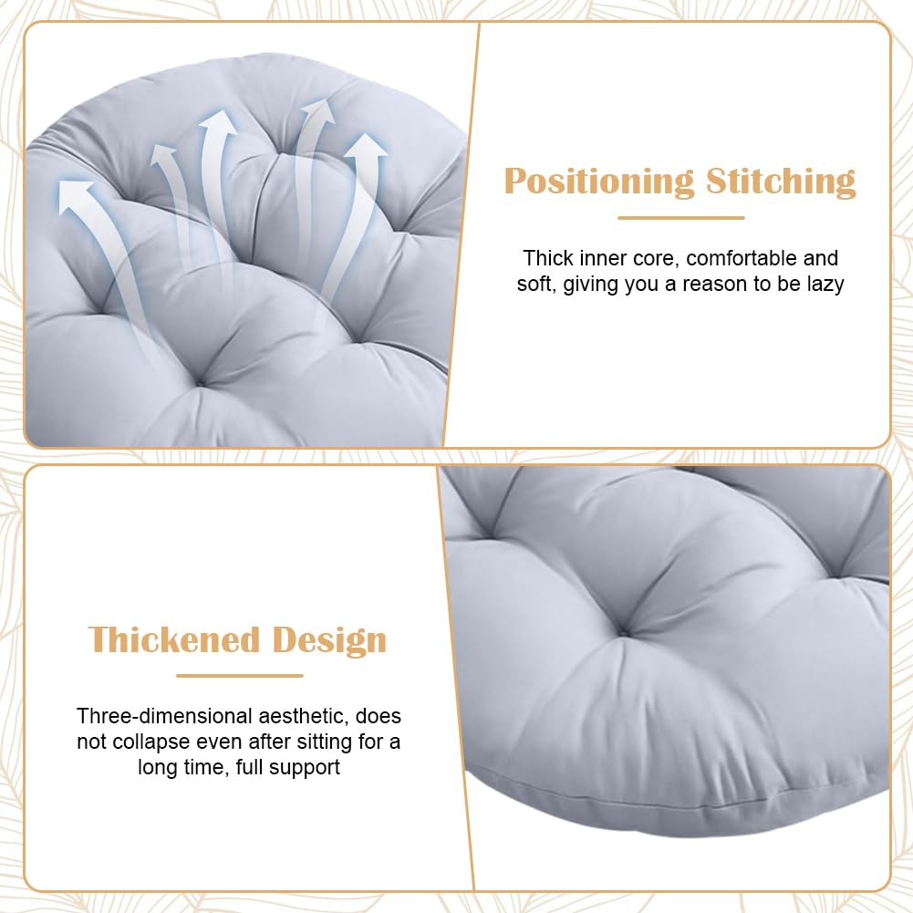 Ronde Stoel Kussens Leren Zitkussen, Zacht Geheugenschuim Zitkussen, 4cm Dik Anti-slip Bistro Stoelkussen Mat voor Kantoor, Woonkamer 02,2 set - 40cm