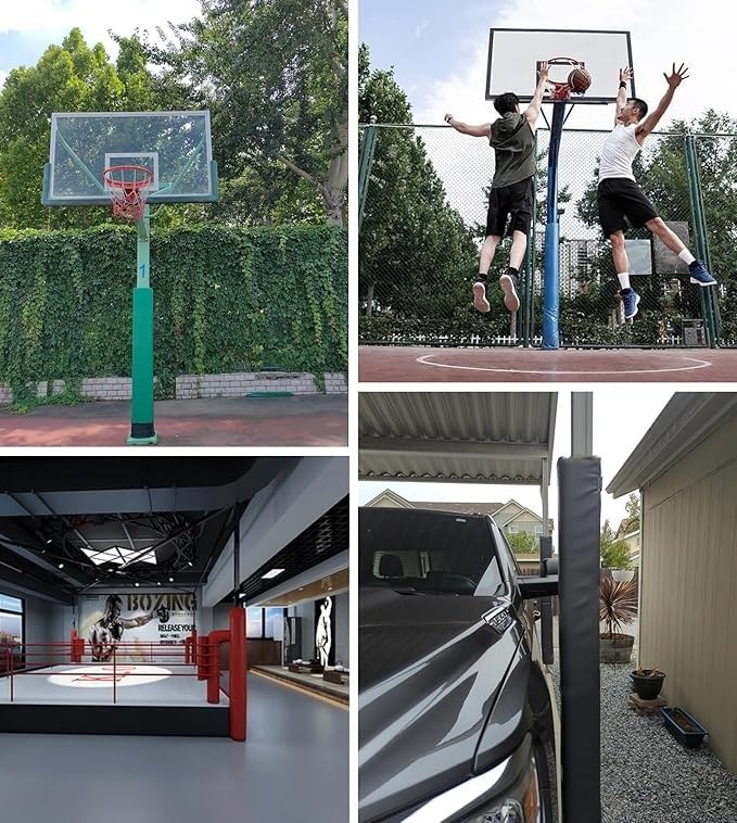 Generico Protezioni Imbottite per Pali di Sicurezza per Basket, Cuscinetti di Protezione in Schiuma, Protezioni avvolgenti per Pali Rotondi, coperture di Sicurezza per p