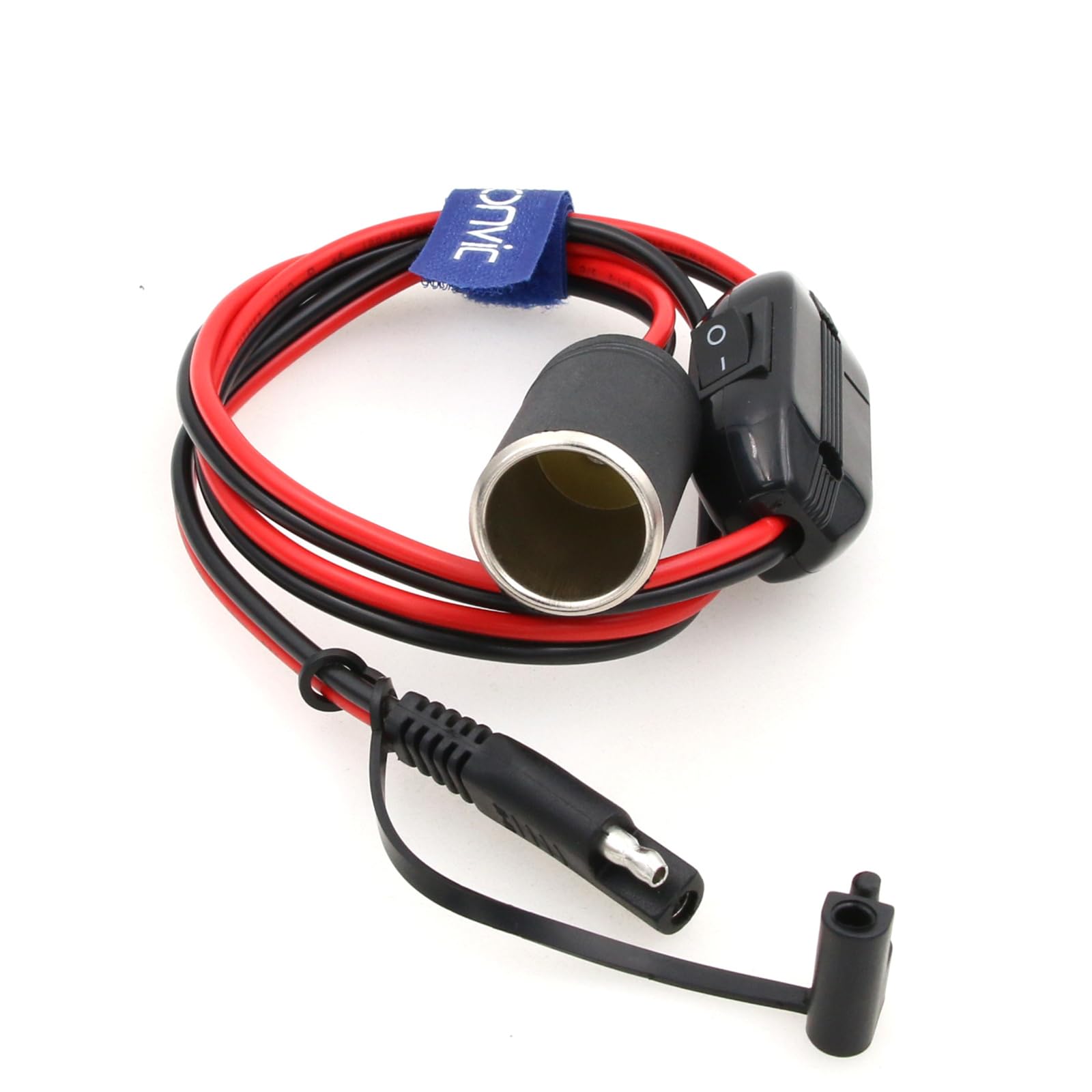 Eonvic Cavo SAE A Accendisigari Con Interruttore On/Off - 16 AWG, 1 Metro, Prolunga A Sgancio Rapido Per Pannelli Solari E Batterie
