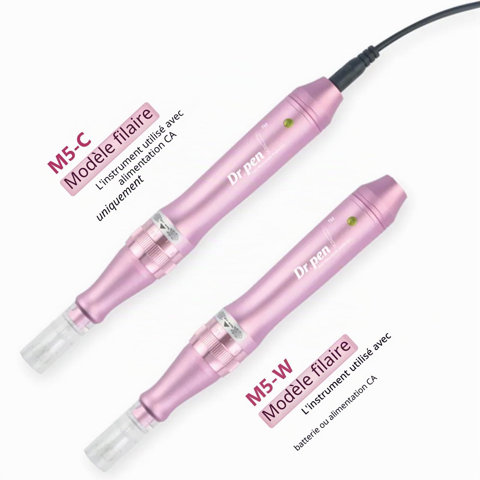 Dr.pen Ultima M7 Microneedling, Appareil Électrique Authentique de Microneedling, Micro Rouleau Derma Automatique pour les Soins de la Peau, avec Cartouches 12 Pin x 12 & 36 Pin x 10