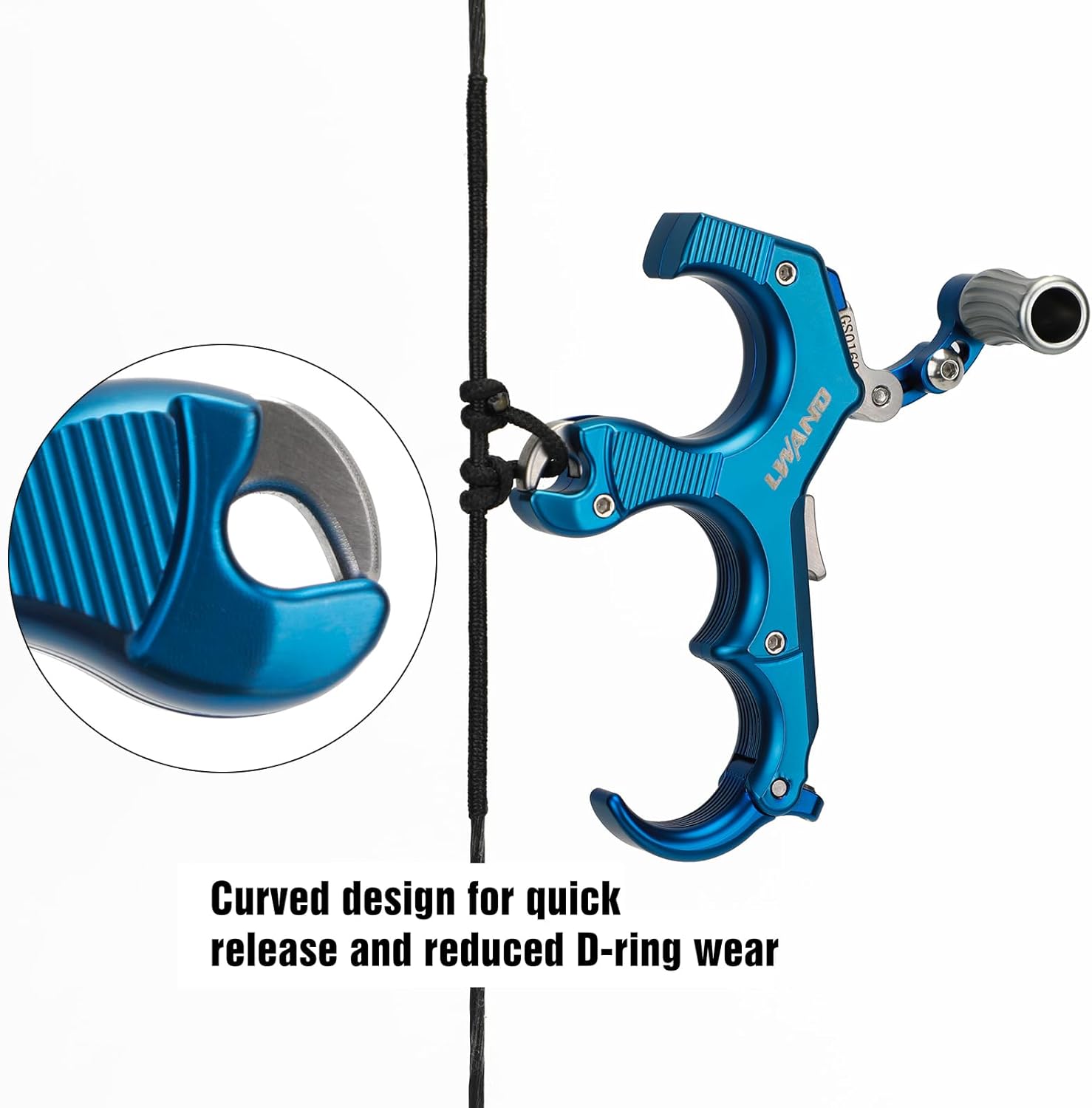 LWANO Thumb Bow Release - 3&4 Finger Adjustable Archery Compound Bow Release Aid, with Trigger Travel and Pressure Adjustable