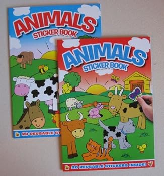 Unknown Binding Animals sticker book 20 reusable stickers inside by alligator Book