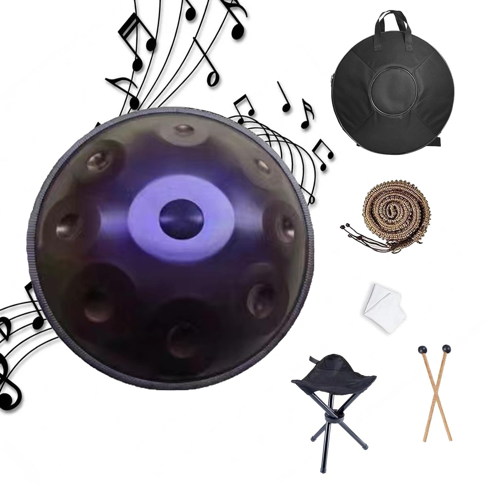 Amazon | ハンドパンドラム楽器Dマイナークルド、9/10/12ノート、432Hz
