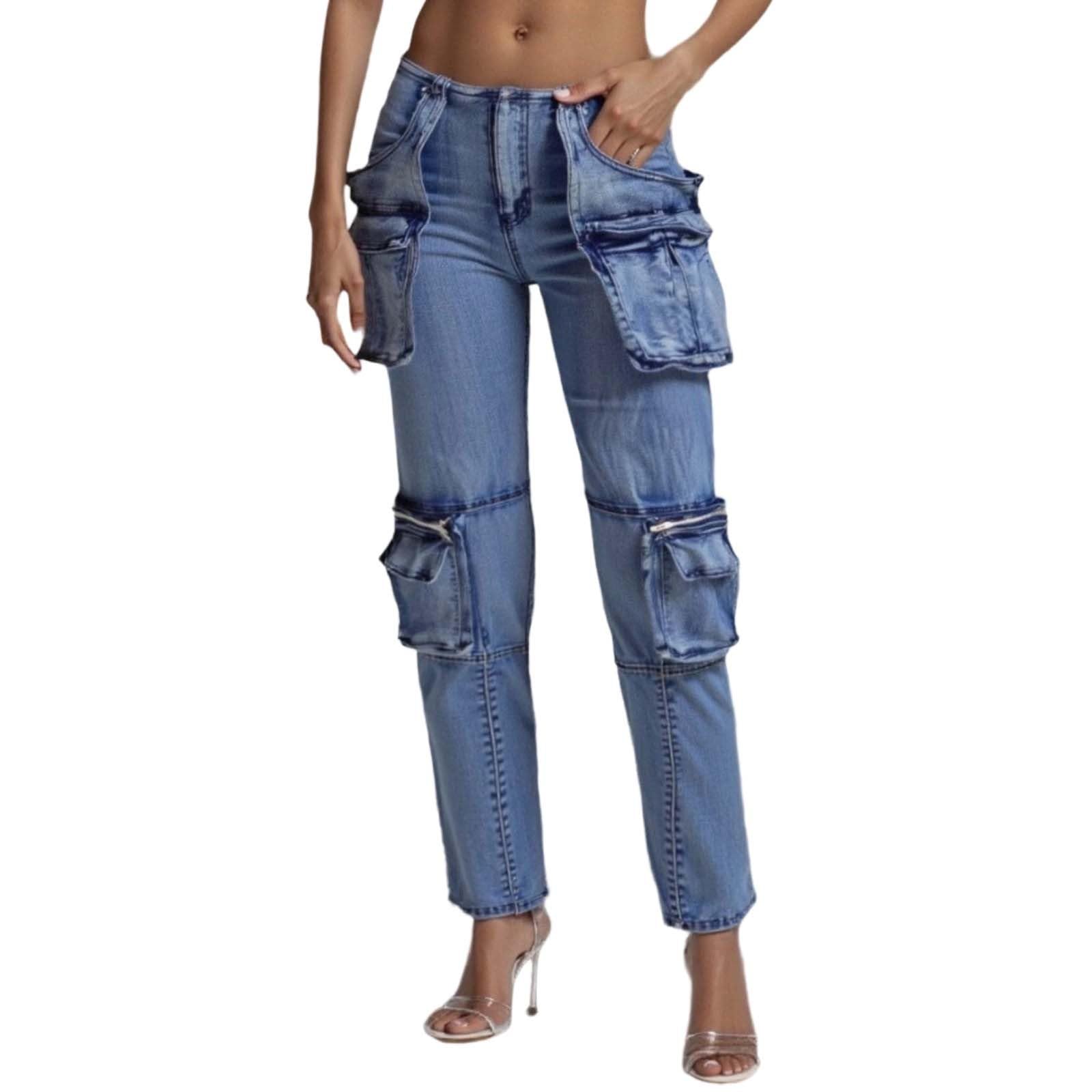 Jean Large Femme Bootcut Skinny Taille Haute Indigo Blanc Pantalon Noir Chic Et Elegant Jeans High Rise Elastique Extensible Toutes Saisons