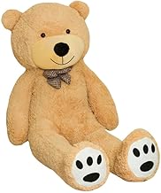 TEDBI Grand Ours en Peluche 220cm | Beige | Geant Cadeau d'anniversaire XXL Grand Nounours géant en Peluche Ours en Peluche Jouet