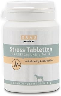 GRAU - The Original Stress Tablets, Natural Relaxation, with Valerian, Sleep Berry and Vitamin B Complex, 1 Pack (1 x 120 Pieces), Supplementary Feed for Dogs product image