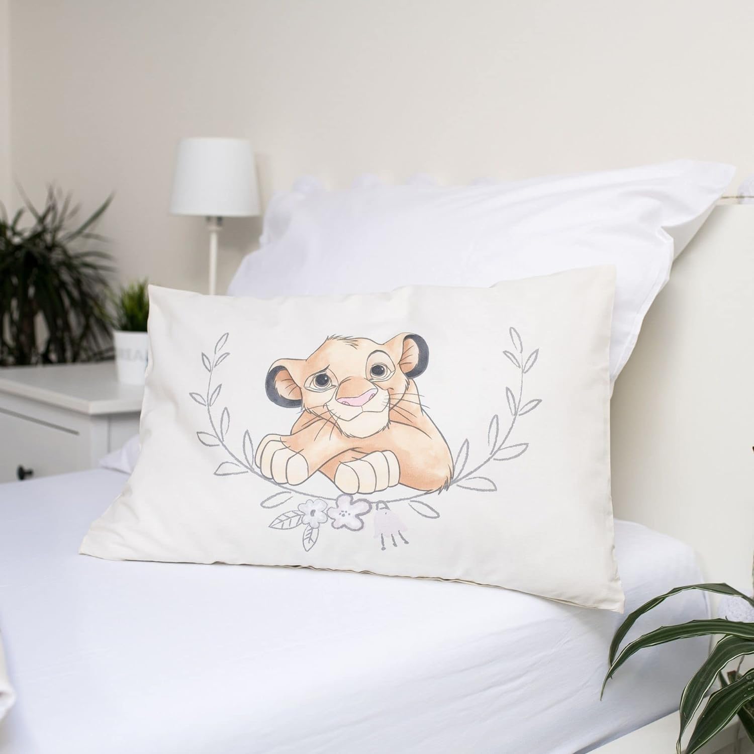 Disney - Juego de Cama Infantil de 2 Piezas, 40 x 60 cm + 100 x 135 cm, 100% algodón, diseño de El Rey León