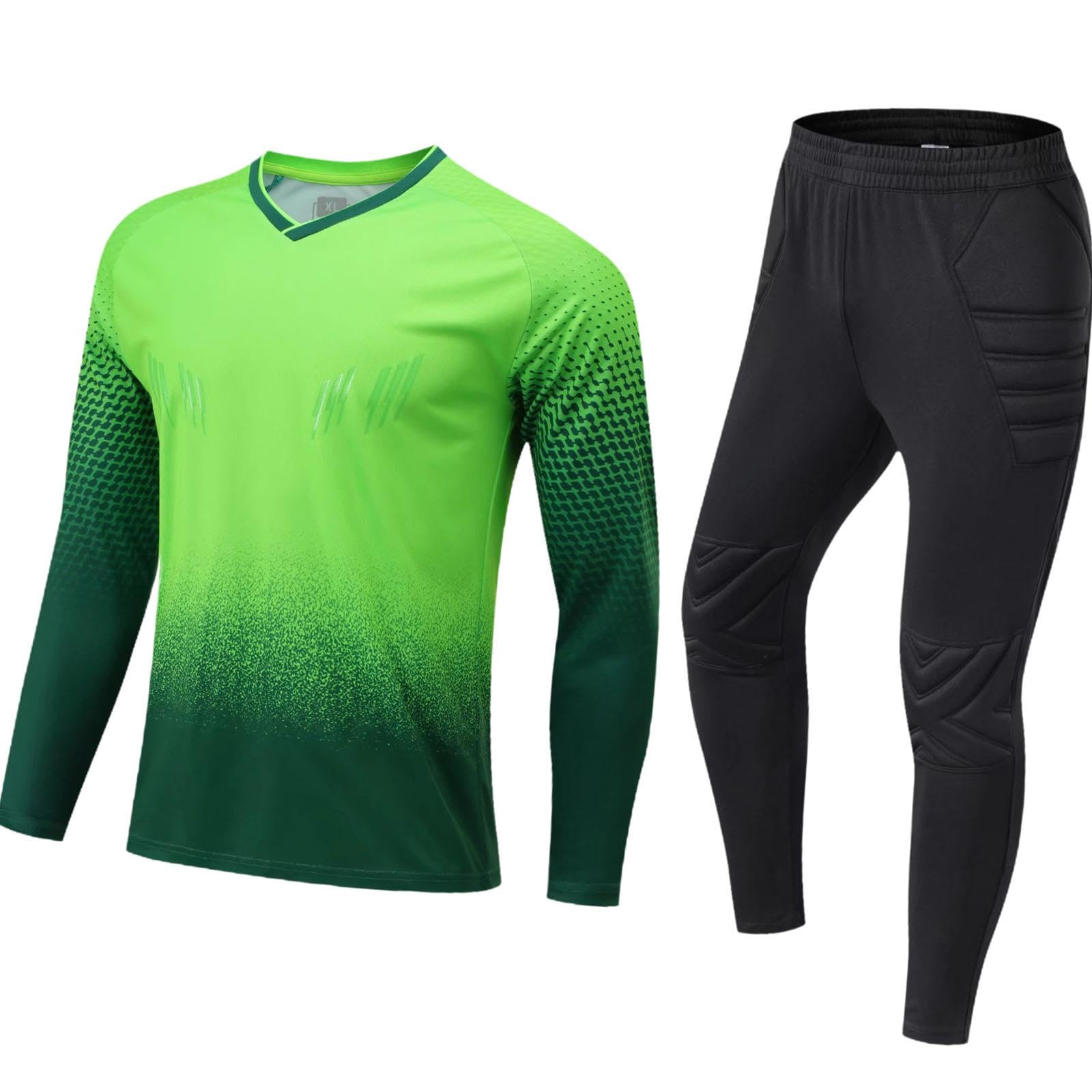 Ensemble de Gardien de But Comprenant Un Pantalon, Une Tenue D'entraînement, Un Rembourrage en Mousse Confortable et Un Maillot de Football de Gar
