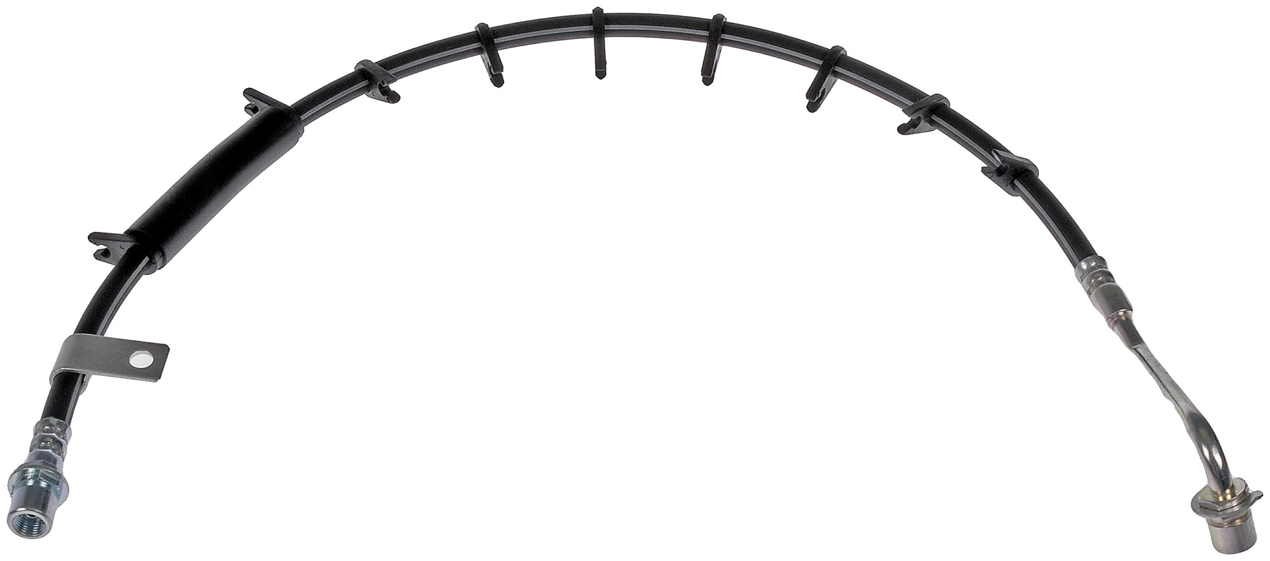 Brake Hose - Brake Hydraulic Hose - Brake Line - This automotive brake hydraulic hose was precision-engineered to match the fit, function and performance of the original brake hose on specific vehicles and positions to ensure safe, long-lasting durability as part of a complete brake repair. - Workhorse 2009-04, Workhorse 2001 - Brake Hydraulic Hose - DORMAN 29.92" Flexible Rubber Hydraulic Brake Hose for Workhorse - Dorman H622144 Front Driver Side Brake Hydraulic Hose Compatible with Select Workhorse Models , Black