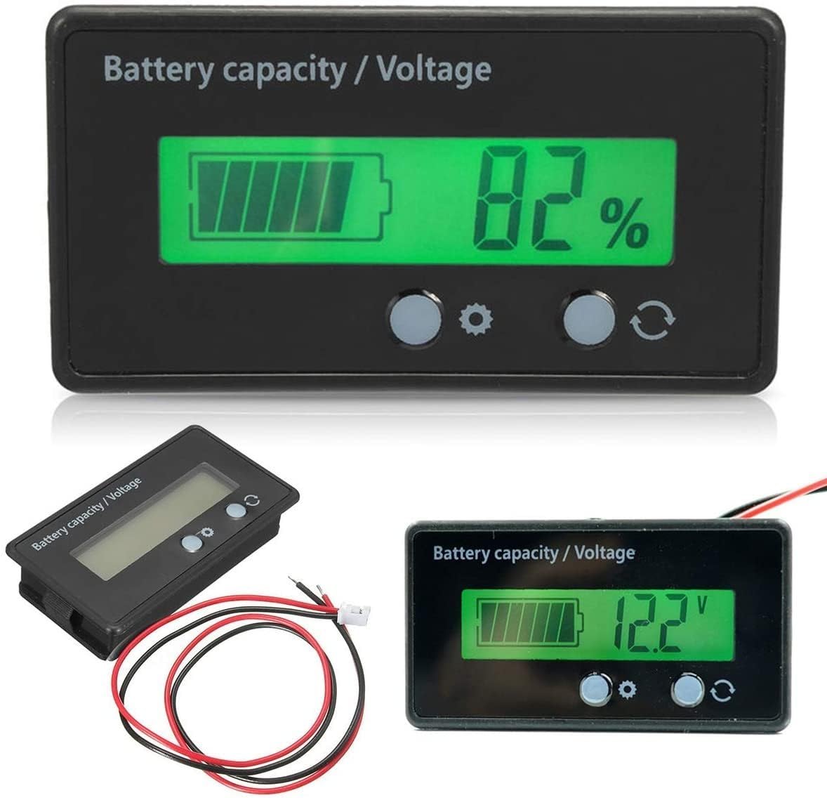 OLEIO - 12V-84V Battery Capacity meter Indicator Disply for Lead Acid Battery, Lithium, NMC,Check Battery Voltage and Charge Percentage for 10 Sec of E-Bikes. (Settings to be Done). (B0D8Z1YBRQ) Amazon Price History, Amazon Price Tracker