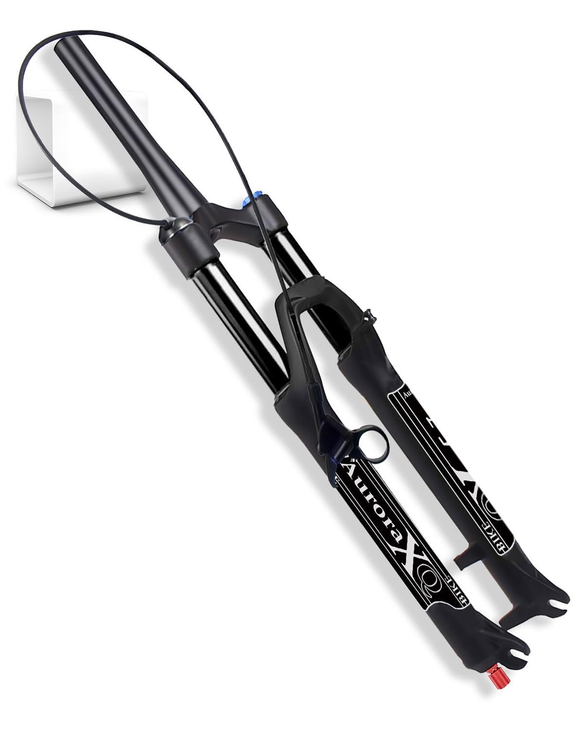 WIQUYBML AuroraXQ 26/27.5/29 Inch Travel 140mm MTB Air Suspension Fork, AIR-34 Rebound Adjust 1 1/8 Straight/Tapered Tube QR 9mm AM/XC/DH Mountain Bike Front Forks