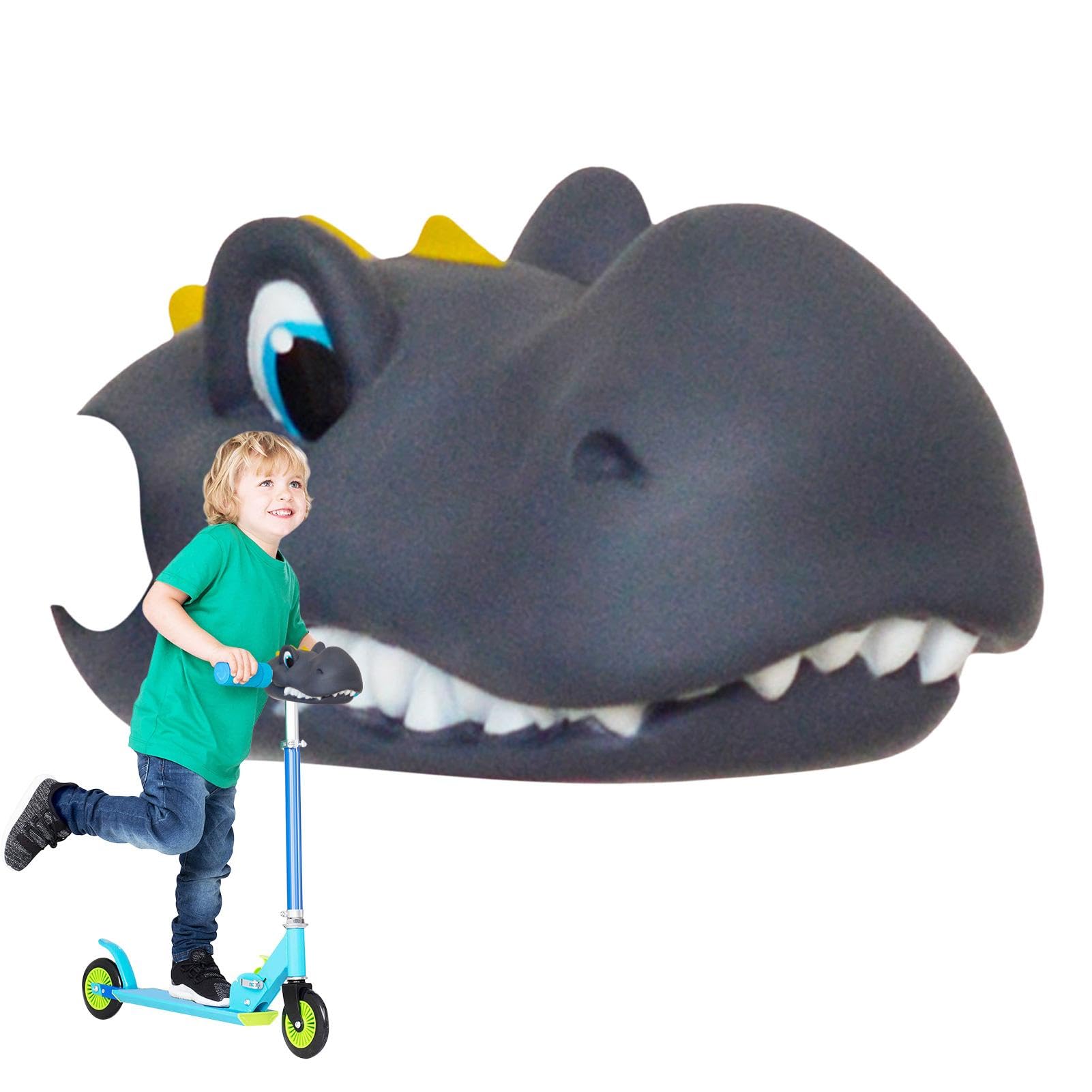 Accessoire Guidon Dinosaure En Silicone – Déco T-bar Pour Trottinette, Vélo, Draisienne – Cadeau Enfant