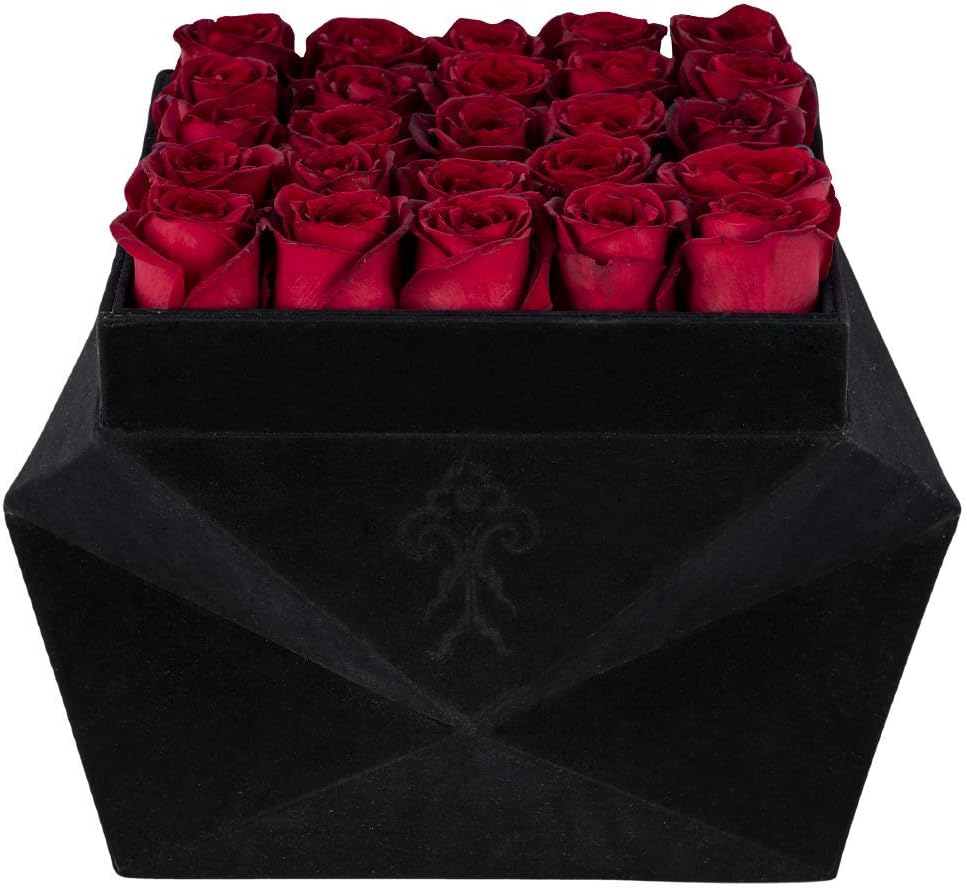 Premium RosesFlowers For Delivery Prime Birthday | Red Roses | Fresh Flowers | Roses In A Box| Gifts For Women Birthday Unique | Long Lasting Roses (Black Gift Box)