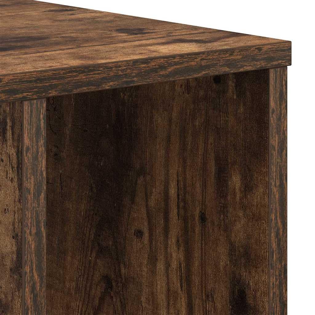 Beistelltisch Geräucherte Eiche 37 x 32 x 40 cm moderner Nachttisch aus Holzwerkstoff Kleiner Couchtisch mit Ablagefach für Wohnzimmer und Schlafzimmer Schlichtes Design