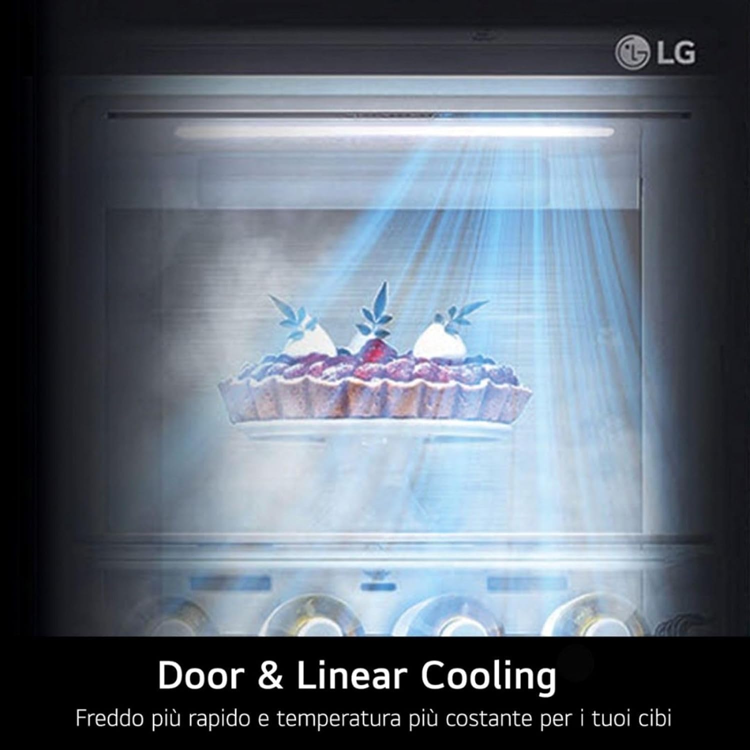 LG GBB567PZCMB Frigorifero Combinato Total No Frost, 462L, Larghezza 70cm, Wi-Fi, Door & Linear Cooling, Cassetto Fresh Balancer, Display Esterno, Compressore Smart Inverter, Inox